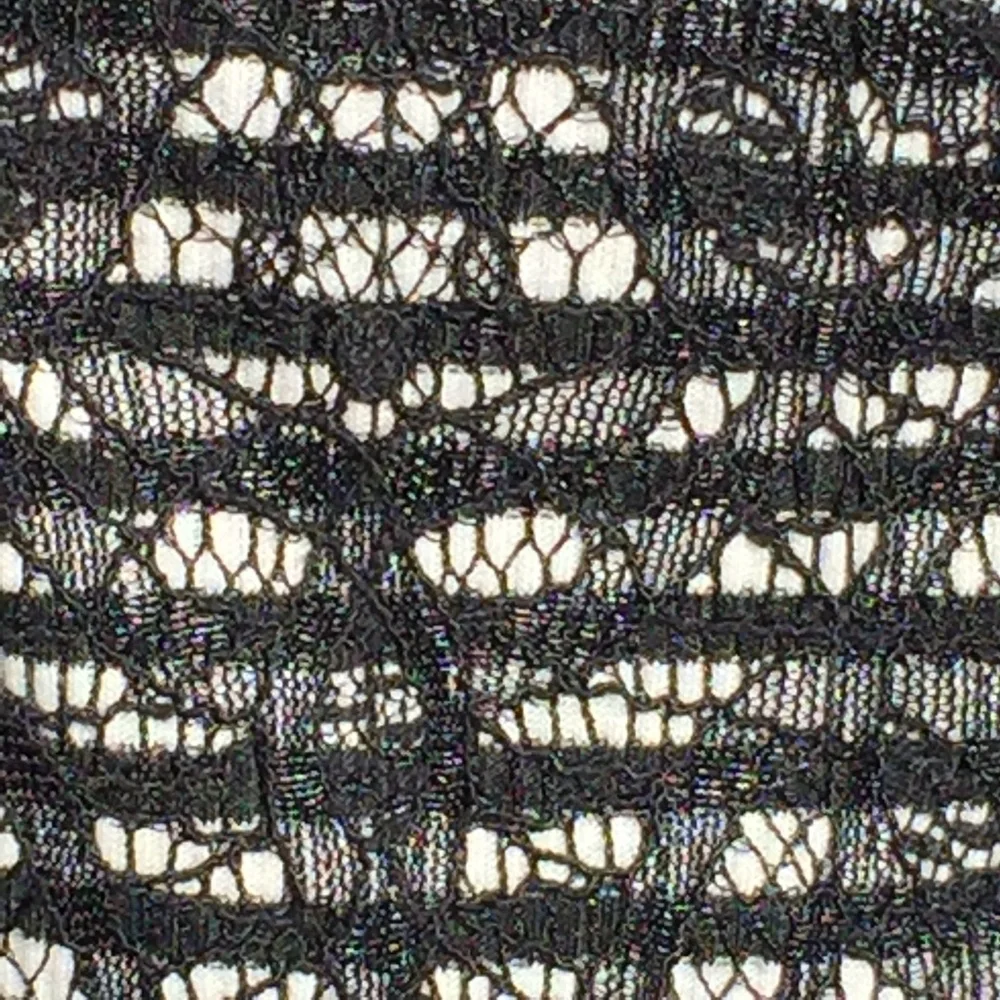 Black/white lace A-line skirt